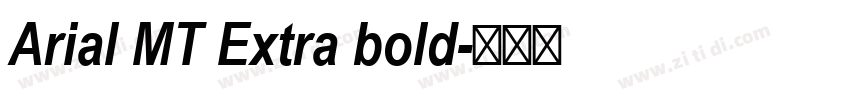 Arial MT Extra bold字体转换
